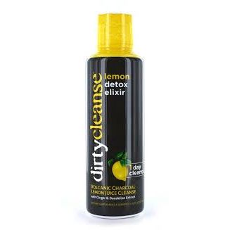 Dirty Cleanse Dirty Cleanse Volcanic Charcoal Lemon Detox Elixir, 16 Oz Vitamins & Supplements White Smoke