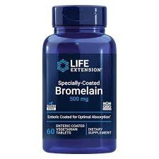 Life Extension Life Extension Specially Coated Bromelain 500g/60ct Vitamins & Supplements Midnight Blue