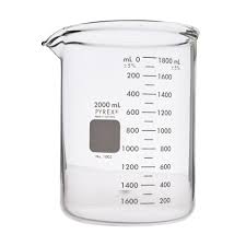 Pyrex PYREX® 2000 mL Heavy Wall Glass Beaker Science & Laboratory White Smoke