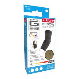 Neo G NEO G Airflow Breathable Elbow Support - Compression Sleeve, Small Supports & Braces White Smoke