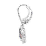 Bids.com .87ct Quartz Diamond Dangle Earrings 10KT White Gold Earrings White Smoke