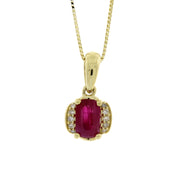 Bids.com .63ct Ruby Diamond Fashion Pendants 14KT Yellow Gold Pendants White Smoke 18