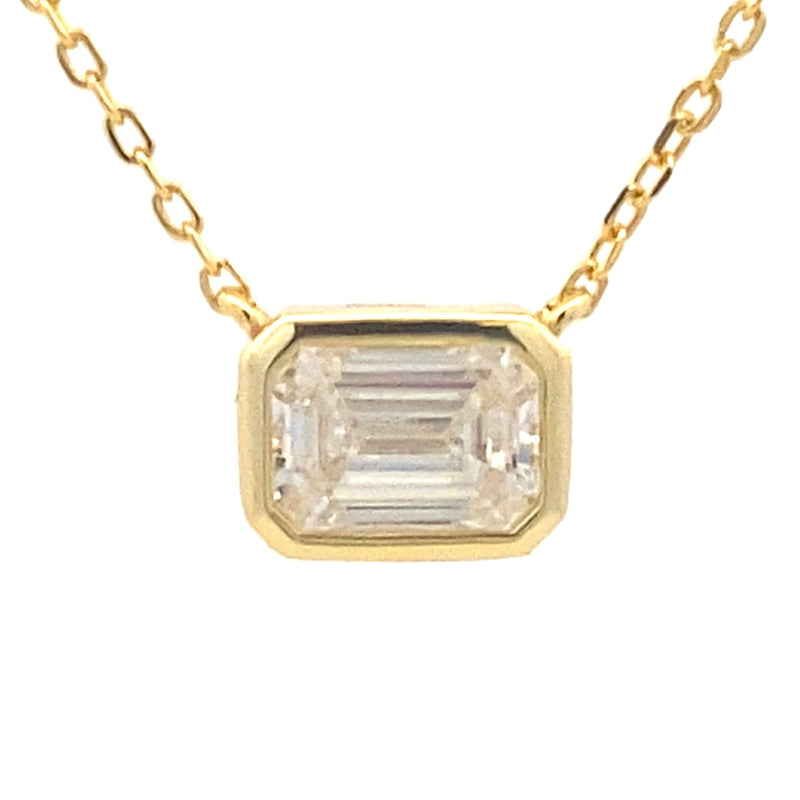 Bids.com .85ct Moissanite Pendant Vermeil Pendants White Smoke 18