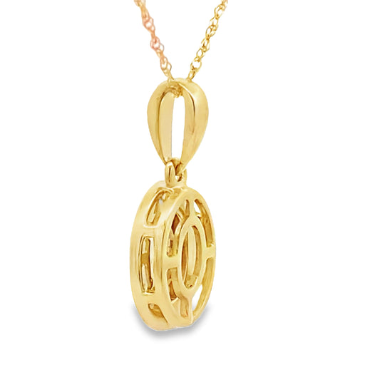 Bids.com .44ct Quartz Diamond Fashion Pendants 10KT Yellow Gold Pendants White Smoke 18