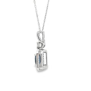 Bids.com .72ct Sapphire Diamond Fashion Pendants 14KT White Gold Pendants White Smoke 18