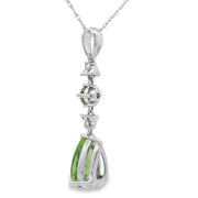 Bids.com 2.35ct Peridot Diamond Fashion Pendants 10KT White Gold Pendants White Smoke 18