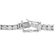 Bids.com Lab Grown Diamond Tennis Bracelet Sterling Silver Bracelets White Smoke 7