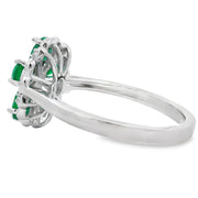 Bids.com 1.03ct Emerald Zircon Ring Sterling Silver Rings White Smoke 8.0