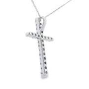 Bids.com .33ct Diamond Cross Religious Pendant 14KT White Gold Pendants White Smoke 18