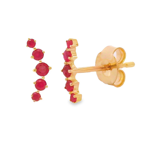 Bids.com .24ct Ruby Earrings 14KT Yellow Gold Earrings White Smoke Default Title