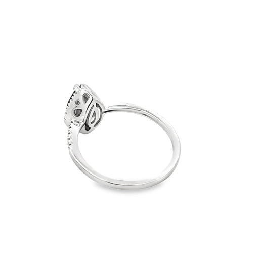 Bids.com 1.28ct Garnet Diamond Ring 14KT White Gold Rings White Smoke 7