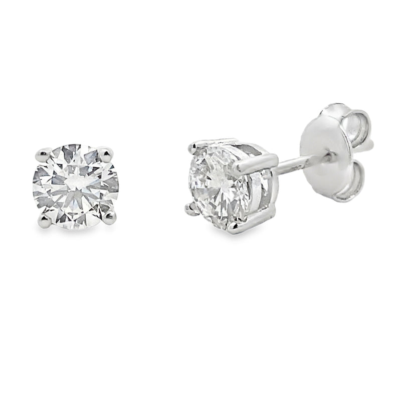 Bids.com 1.00ct Lab Grown Diamond Stud Earrings Sterling Silver Earrings White Smoke Default Title