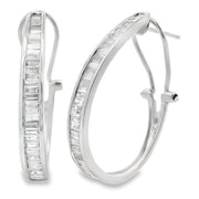 Bids.com 1.00ct Diamond Hoop Earrings 14KT White Gold Earrings White Smoke Default Title