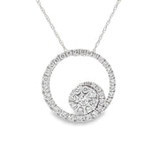 Bids.com .50ct Diamond Circle of Love Pendant 14KT White Gold Pendants White Smoke Default Title
