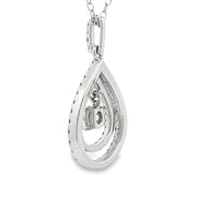Bids.com .77ct Diamond Fashion Pendants 10KT White Gold Pendants White Smoke 16-18