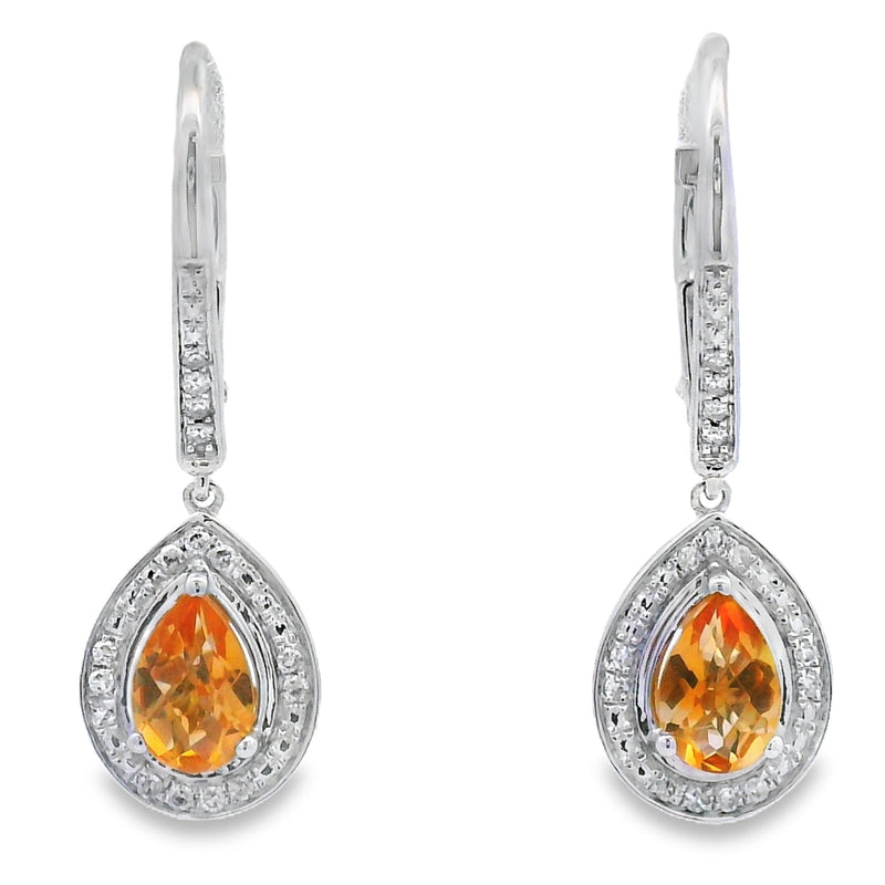 Bids.com .88ct Amethyst Diamond Dangle Earrings 10KT White Gold Earrings White Smoke Default Title