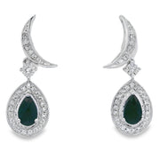 Bids.com .55ct Onyx Diamond Dangle Earrings 10KT White Gold Earrings White Smoke Default Title