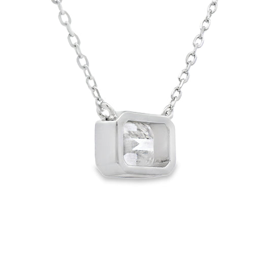 Bids.com .85ct Moissanite Pendant Sterling Silver Pendants White Smoke 18