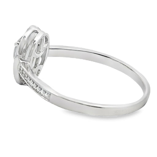 Bids.com .50ct Mystic Fire Topaz Diamond Ring 10KT White Gold Rings White Smoke 7.0