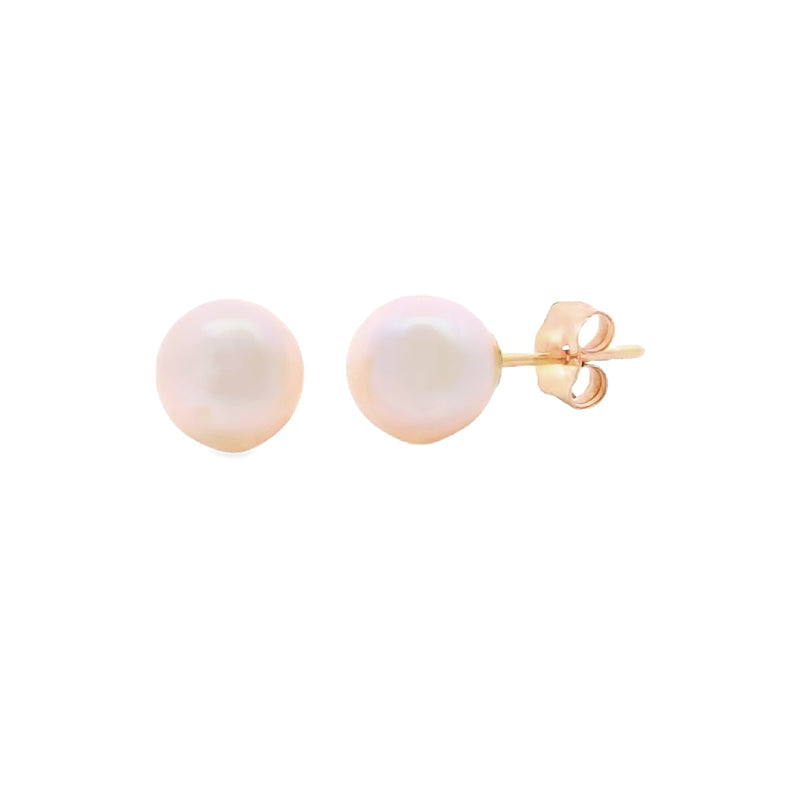 Bids.com FW Pearl Stud Earrings 14KT Yellow Gold Earrings White Smoke Default Title