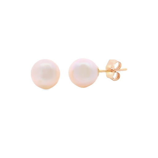 Bids.com FW Pearl Stud Earrings 14KT Yellow Gold Earrings White Smoke Default Title