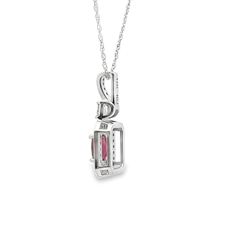Bids.com .72ct Ruby Diamond Fashion Pendants 14KT White Gold Pendants White Smoke 18