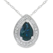 Bids.com .54ct Sapphire Diamond Fashion Pendants 10KT White Gold Pendants White Smoke 18