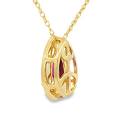 Bids.com .52ct Garnet Diamond Fashion Pendants 10KT Yellow Gold Pendants White Smoke 18