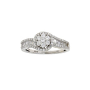 Bids.com .50ct Diamond Eng Only 10KT White Gold Rings White Smoke 5.0