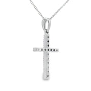 Bids.com .13ct Diamond Cross Religious Pendant 14KT White Gold Pendants White Smoke 18
