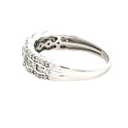 Bids.com .50ct Diamond Wedding Band Ring 14KT White Gold Rings White Smoke 7.0