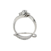 Bids.com .70ct Diamond Engagement Ring Set 14KT White Gold Rings White Smoke 7.0