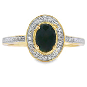Bids.com .55ct Onyx Diamond Ring 10KT Yellow Gold Rings White Smoke 7.0
