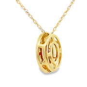 Bids.com .52ct Garnet Diamond Fashion Pendants 10KT Yellow Gold Pendants White Smoke 18