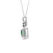 Bids.com .57ct Emerald Diamond Fashion Pendants 14KT White Gold Pendants White Smoke 18