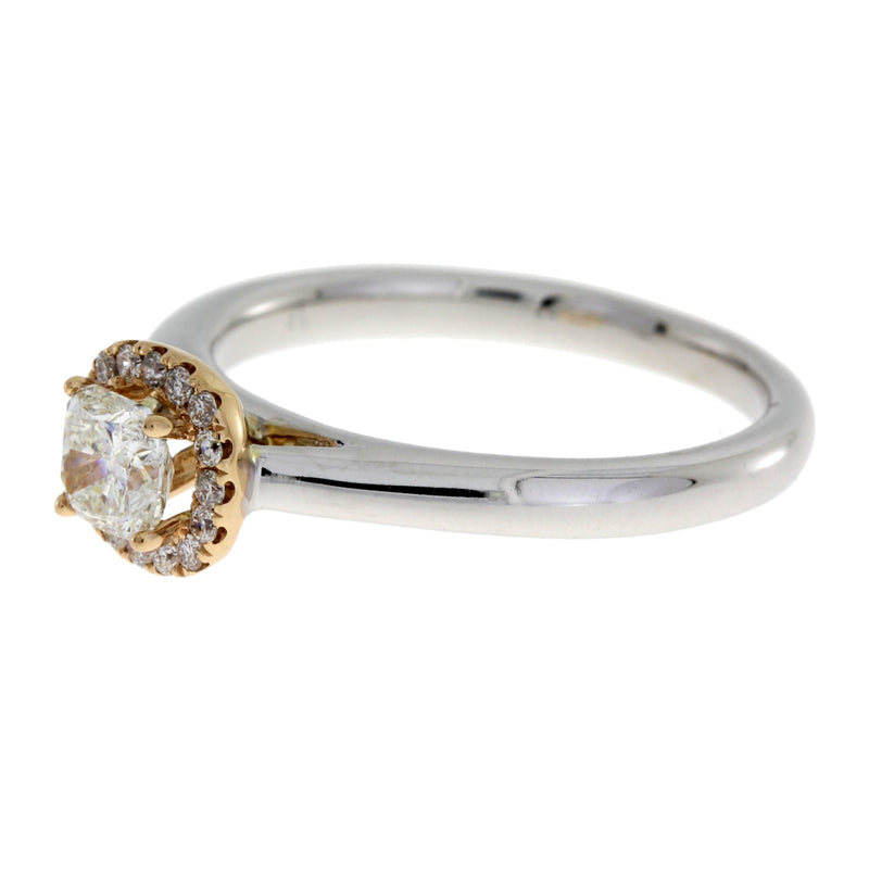Bids.com .62ct Diamond Diamond Eng Only 14KT 2 Tone Gold Rings White Smoke 7.0