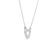 Bids.com .03ct Diamond Heart Love Pendant 14KT White Gold Pendants White Smoke 18