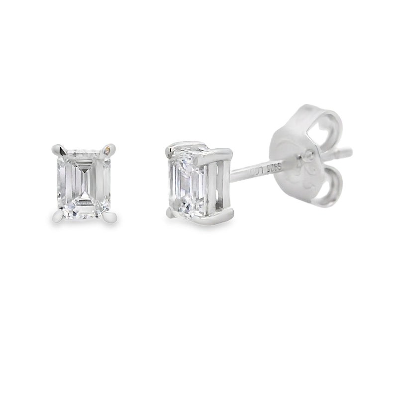 Bids.com .50ct Lab Grown Diamond Stud Earrings Sterling Silver Earrings White Smoke Default Title