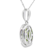Bids.com .50ct Peridot Diamond Fashion Pendants 10KT White Gold Pendants White Smoke 18