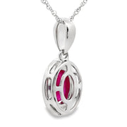 Bids.com .70ct Ruby Diamond Fashion Pendants 10KT White Gold Pendants White Smoke 18