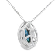 Bids.com .54ct Sapphire Diamond Fashion Pendants 10KT White Gold Pendants White Smoke 18