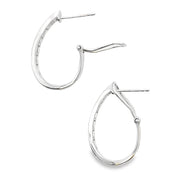 Bids.com 1.00ct Lab Grown Diamond Hoop Earrings 14KT White Gold Earrings White Smoke