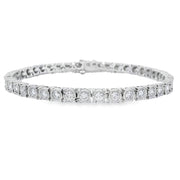 Bids.com Lab Grown Diamond Tennis Bracelet Sterling Silver Bracelets White Smoke Default Title