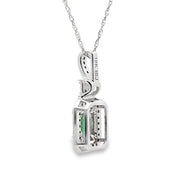 Bids.com .57ct Emerald Diamond Fashion Pendants 10KT White Gold Pendants White Smoke 18