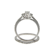 Bids.com .45ct Diamond Engagement Ring Set 14KT White Gold Rings White Smoke 7.0