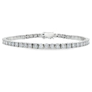 Bids.com Lab Grown Diamond Tennis Bracelet Sterling Silver Bracelets White Smoke 7