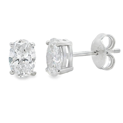 Bids.com 1.00ct Lab Grown Diamond Stud Earrings Sterling Silver Earrings White Smoke Default Title
