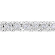 Bids.com Lab Grown Diamond Tennis Bracelet Sterling Silver Bracelets Gray