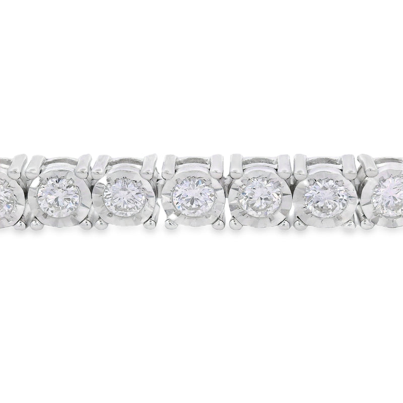 Bids.com Lab Grown Diamond Tennis Bracelet Sterling Silver Bracelets Gray