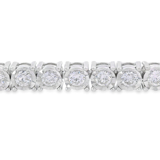 Bids.com Lab Grown Diamond Tennis Bracelet Sterling Silver Bracelets Gray